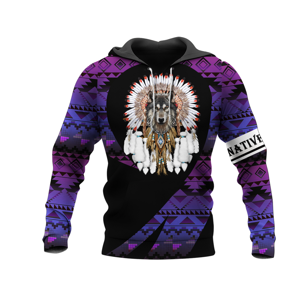 Powwow StoreHD000266 Pattern Native Pride 3D Hoodie