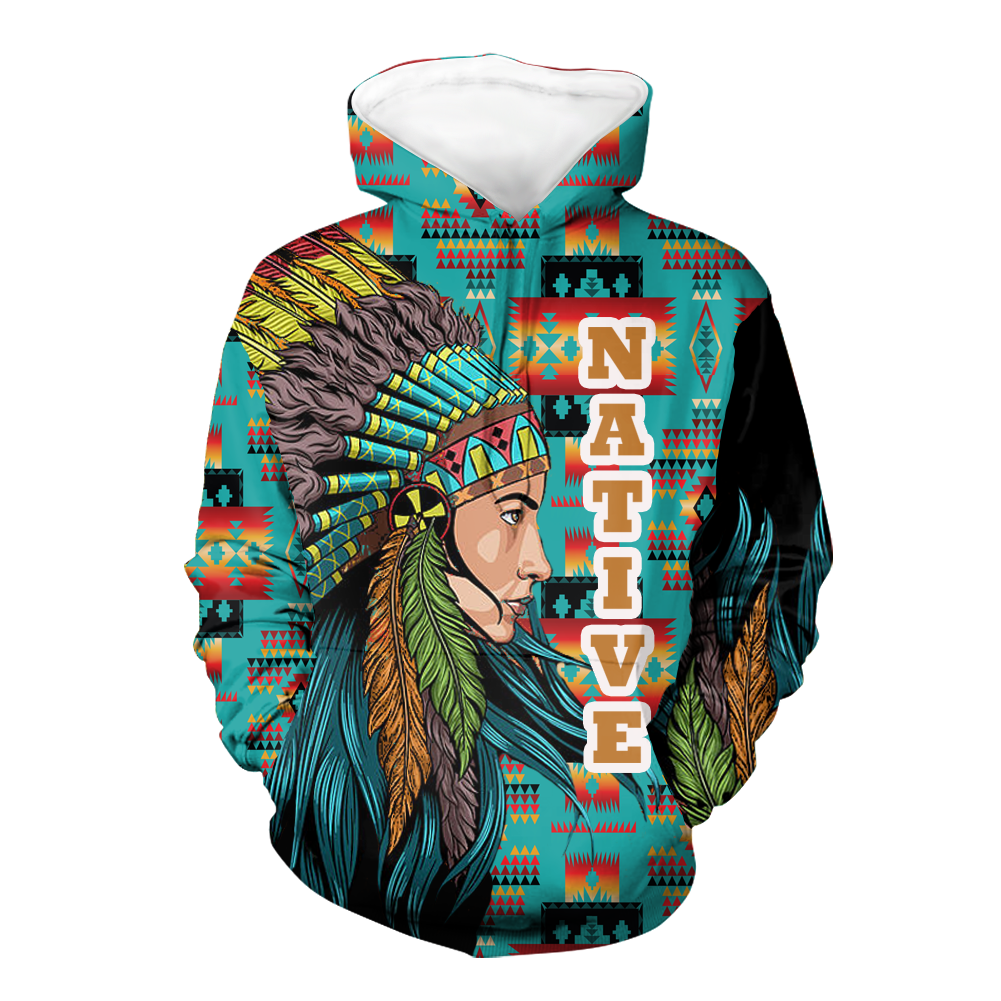 Powwow StoreHD000133 Native American Pride  3D Hoodie V2