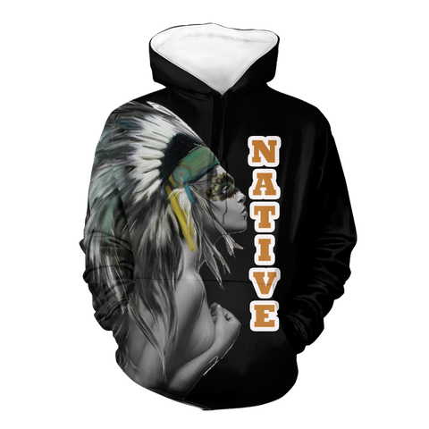 Powwow StoreHD000134 Native American Pride  3D Hoodie