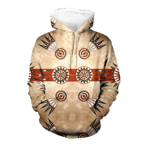 GB-NAT00367 Native Drum Head Pattern 3D Hoodie