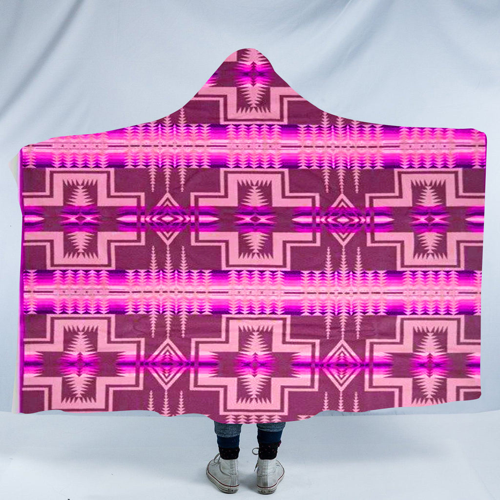 Powwow StoreHDB021 Pattern Native American Design Hooded Blanket