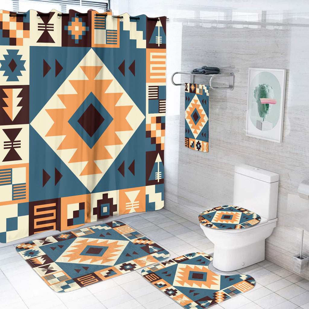 Powwow Store gb nat00427 navy arrow pattern bathroom set