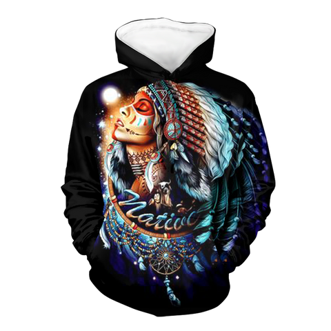 Powwow StoreHD000135 Native American Pride  3D Hoodie