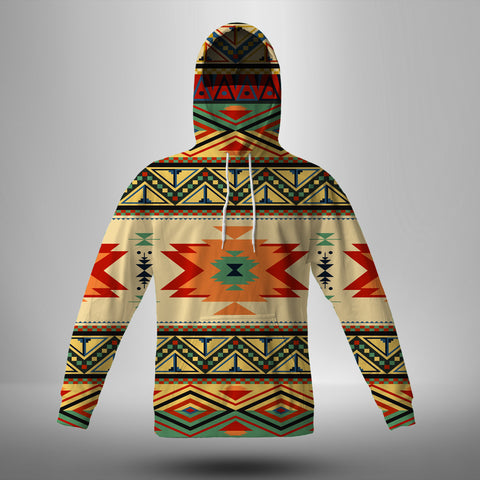 Powwow Store gb nat00351 geometric pattern design native 3d hoodie with mask