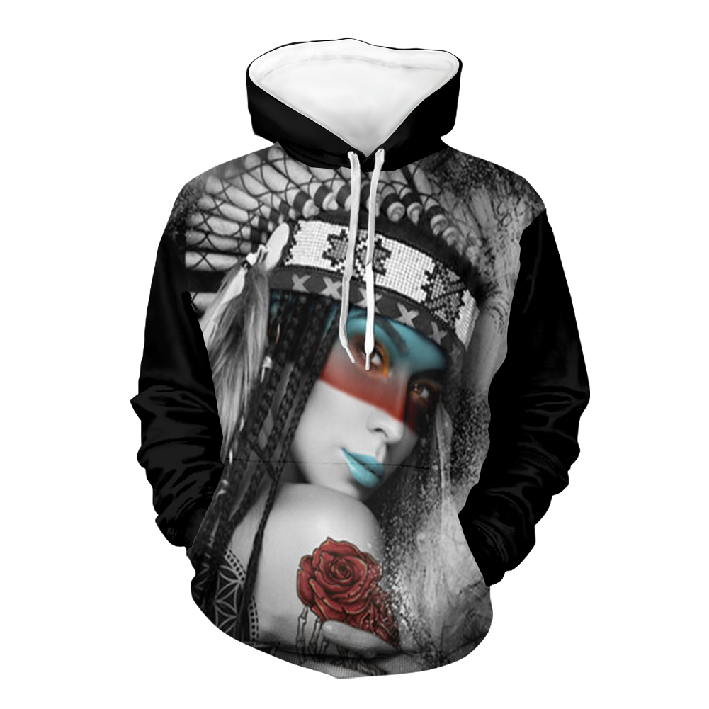 Powwow StoreHD000136 Native American Pride  3D Hoodie