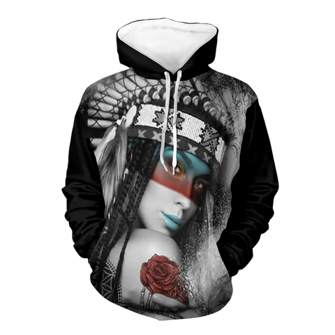 Powwow StoreHD000136 Native American Pride  3D Hoodie