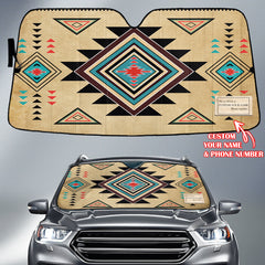 Powwow StoreGBNAT00076 Pattern Native American Custom Name Auto Sun Shades