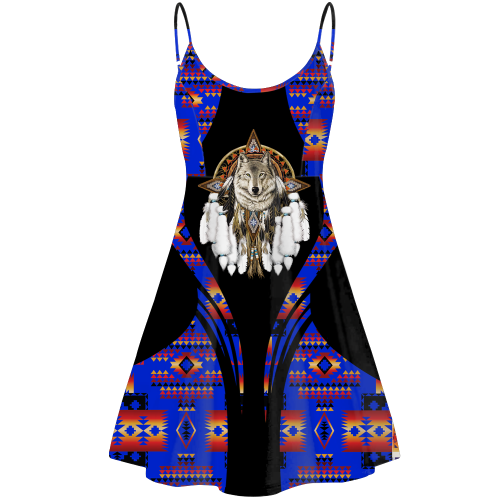 STD0060  Pattern Native American Strings Dress