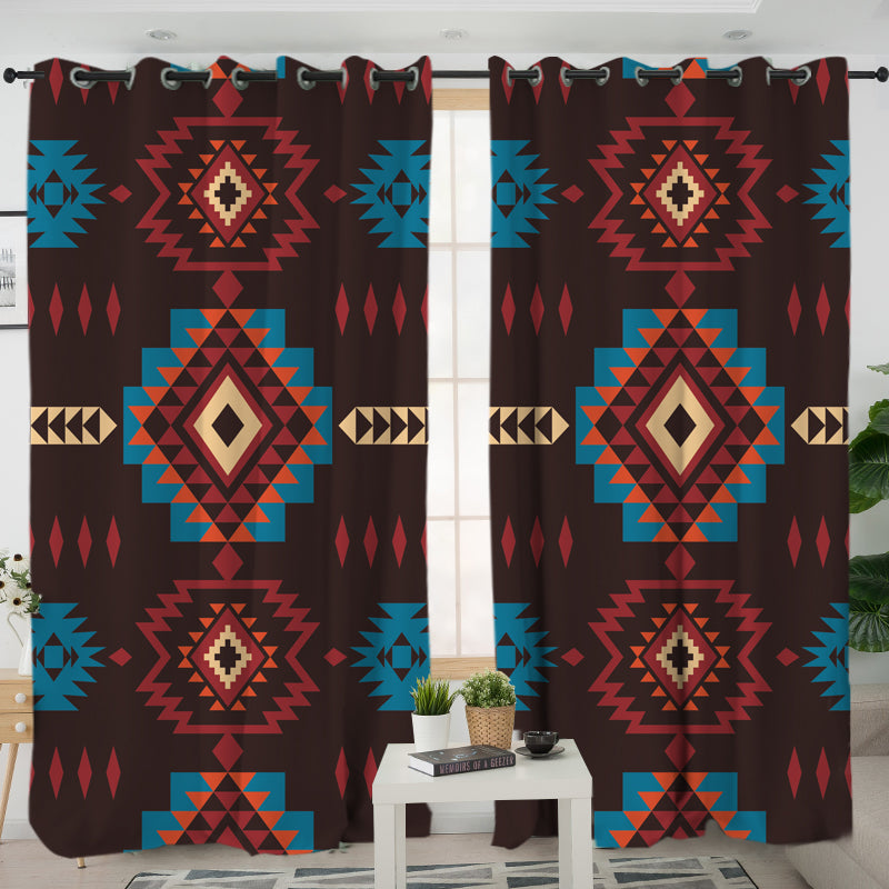 Powwow StoreLVR0051 Pattern Native American Living Room Curtain