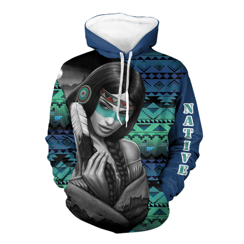 Powwow StoreHD000137 Native American Pride  3D Hoodie