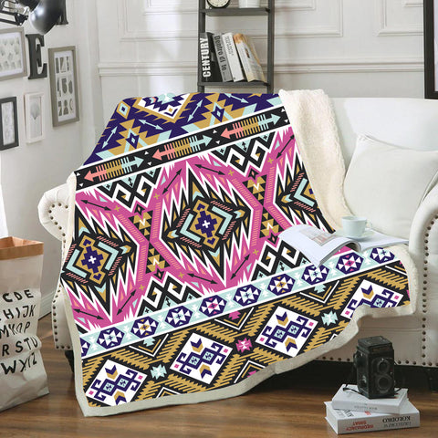 Powwow StoreBLK0017  Pattern Gray Tribal  Native Blanket