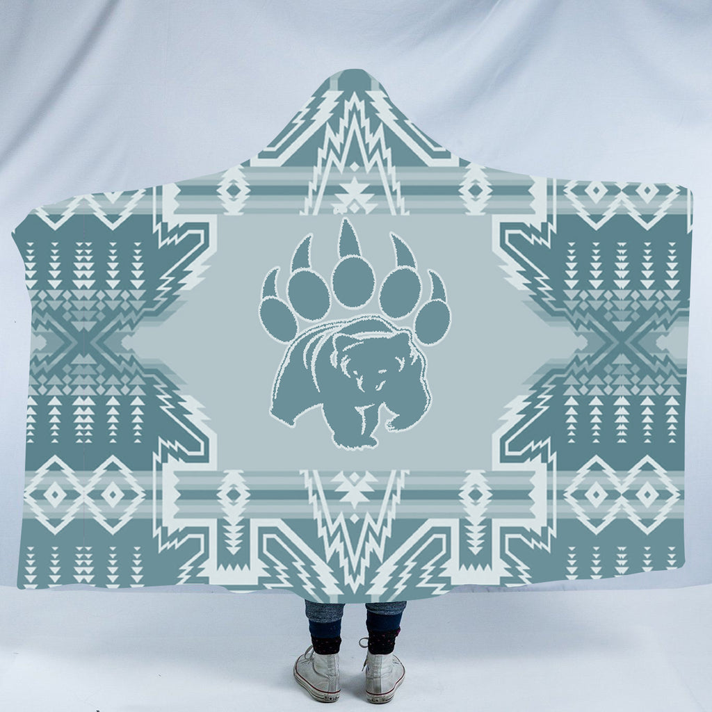 Powwow StoreHDB019 Pattern Native American Design Hooded Blanket