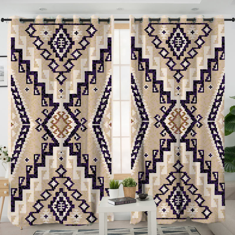 Powwow StoreLVR0050 Pattern Native American Living Room Curtain