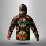 Powwow Store gb nat00402 black pattern native 3d hoodie with mask