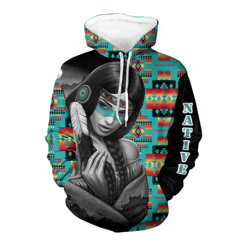 Powwow StoreHD000138 Native American Pride  3D Hoodie