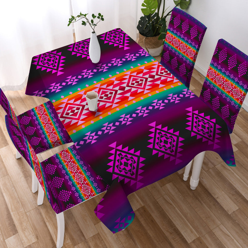 Powwow StoreGBNAT00680 Pattern Tribal Native Tablecloth