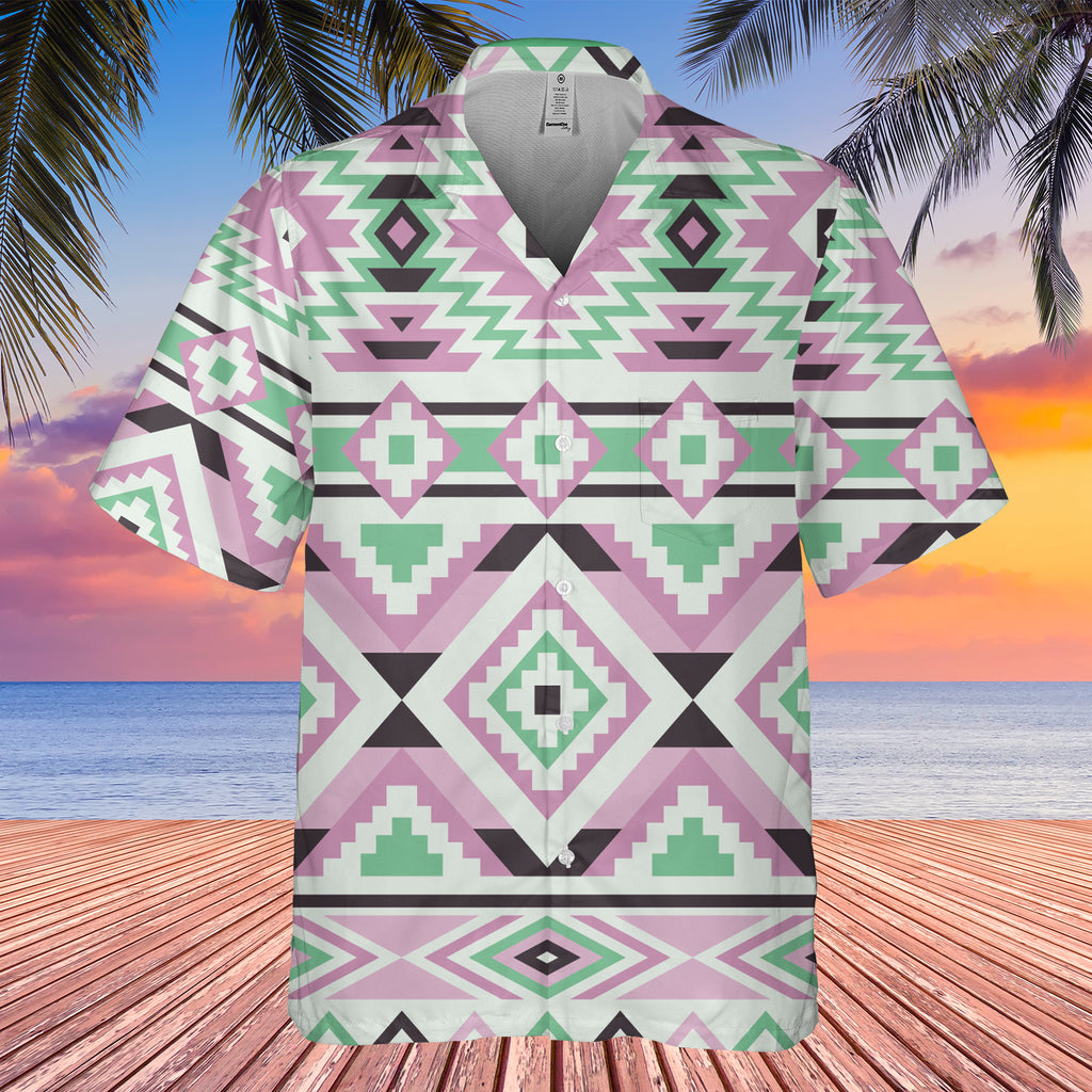 Powwow StoreGBHW00051 Pattern Native Hawaiian Shirt 3D