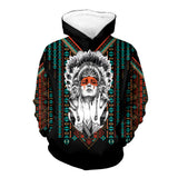 Powwow Store gb nat00369 native girl pattern pattern 3d hoodie