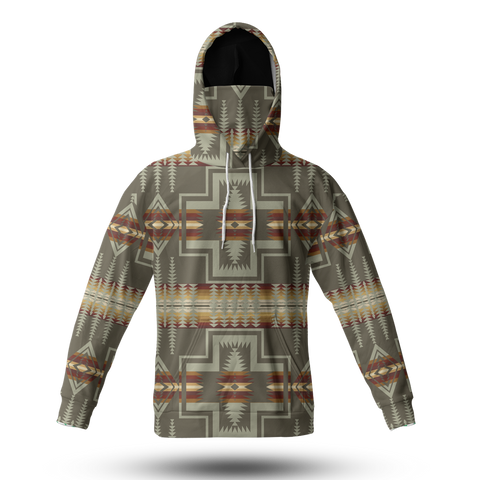 HWM0036 Pattern Tribal Native 3D Hoodie With Mask