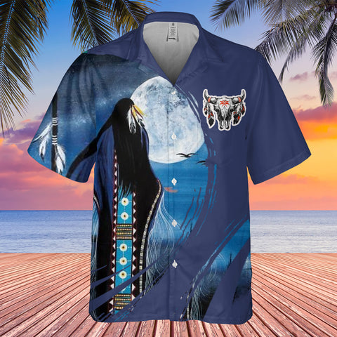 GB-HW000202 Tribe Design Native American Hawaiian Shirt 3D