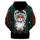 Powwow Store gb nat00369 native girl pattern pattern 3d hoodie