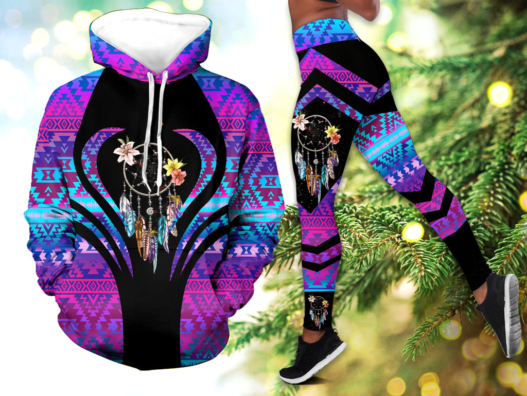 Powwow StoreHLS0052 Pattern  Native 3D Hoodie Legging Set