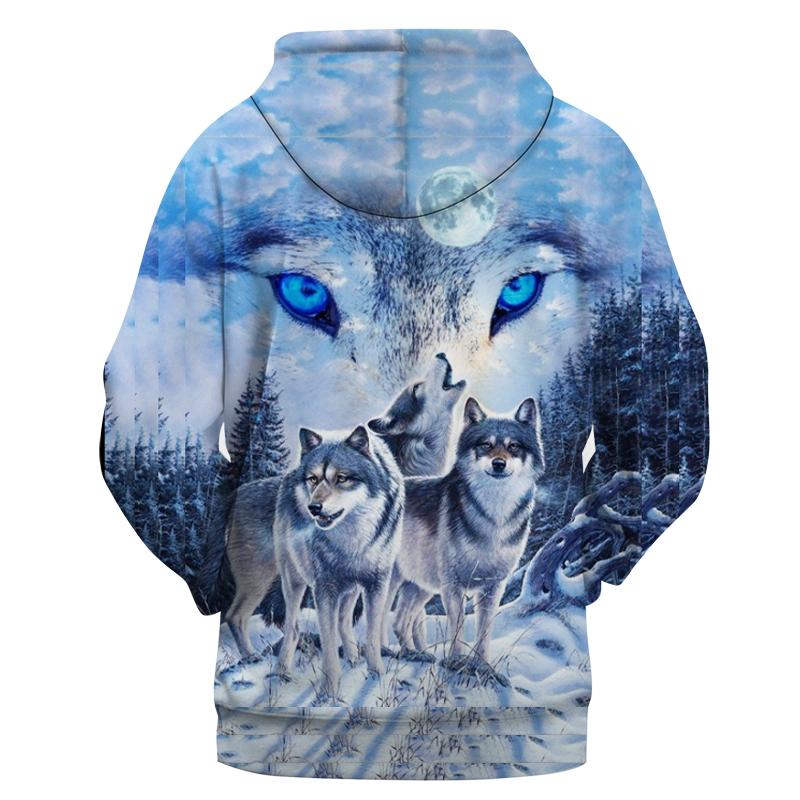 Blue 2024 wolf hoodie