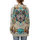 Powwow Storegb nat00069b blue mandala wolf 3d long hoodies