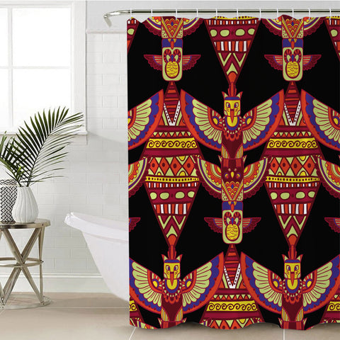 GB-NAT00583  Indigenous Ornamental Pattern  Shower Curtain