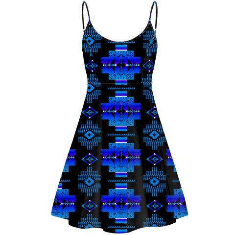 GB-NAT00720-02 Pattern Native American Strings Dress