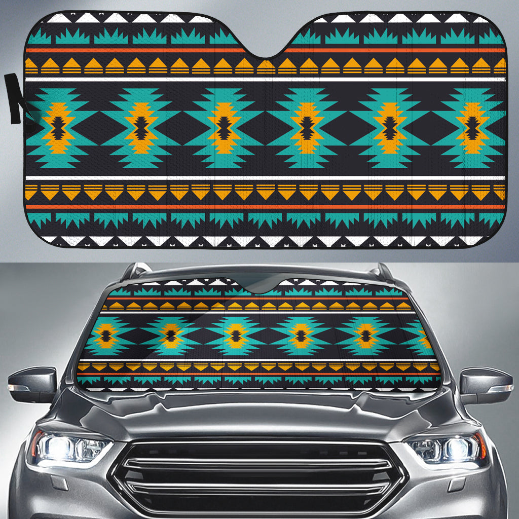 Powwow Store gb nat00605 geometric ethnic pattern auto sun shades
