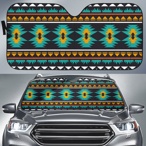 GB-NAT00605 Geometric Ethnic Pattern Auto Sun Shades