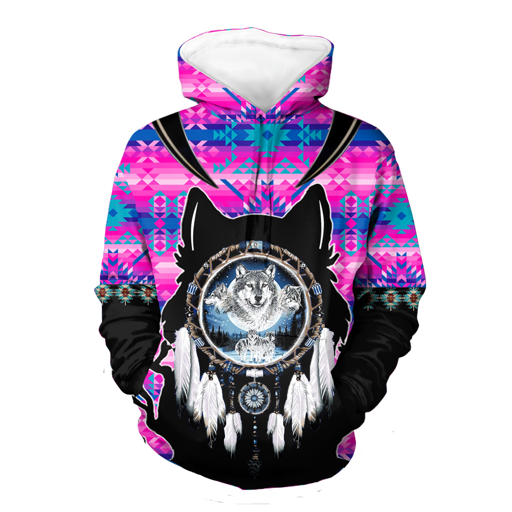 Powwow StoreHD000103 Native American Pride  3D Hoodie