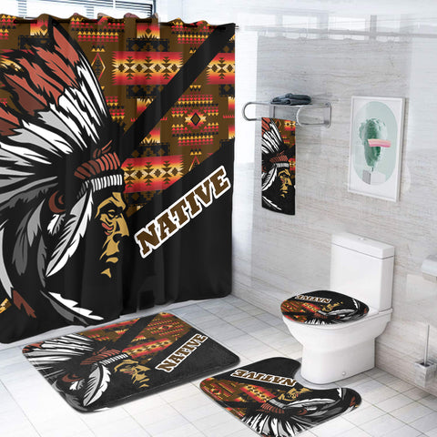 BS-000114 Pattern Native American Bathroom Set