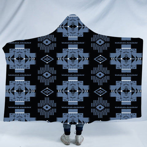 GB-NAT00720-05 Pattern Native American Design Hooded Blanket