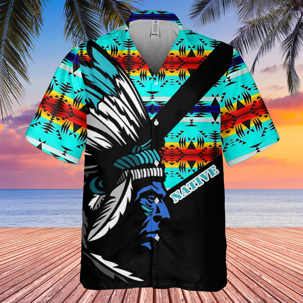 Powwow StoreGBHW000152 Pattern Native Hawaiian Shirt 3D