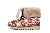 GB-NAT00540 Red Vector Sneaker Faux Fur- Leather Boots