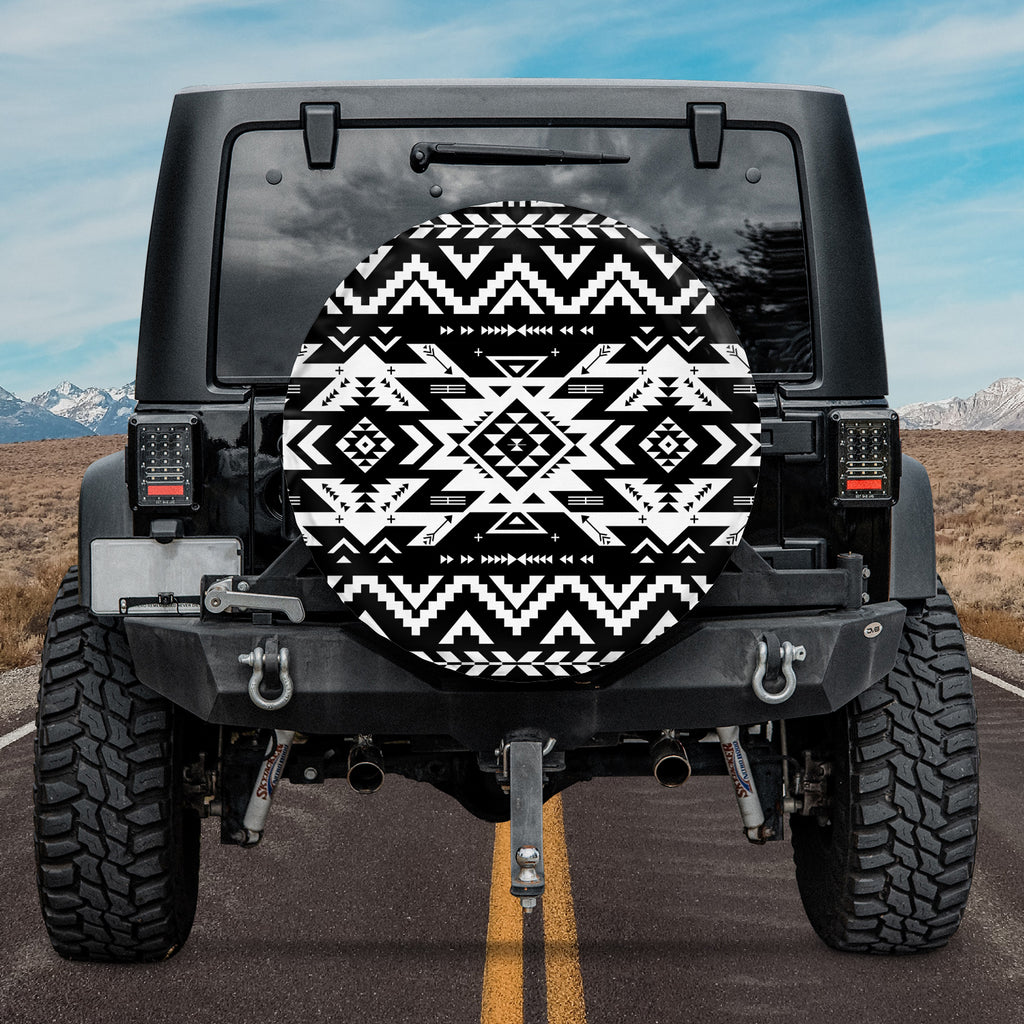 Powwow Store gb nat00441 black pattern spare tire cover