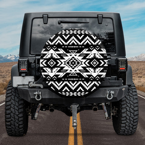 GB-NAT00441 Black Pattern  Spare Tire Cover