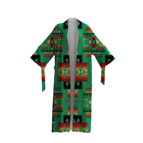 Powwow Store gb nat00046 05 green pattern night robe