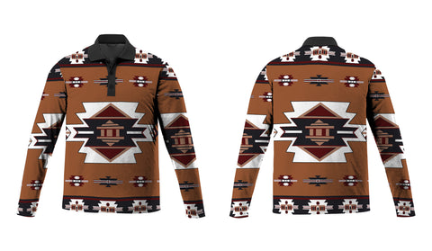GB-NAT00012 United Tribes Native American Polo Long Sleeve