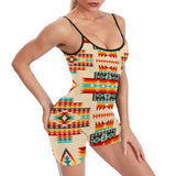 Powwow Store gb nat00402 03 cream pattern native basic fitted unitard romper