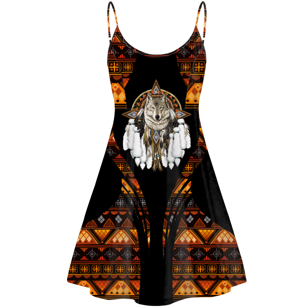 STD0053  Pattern Native American Strings Dress