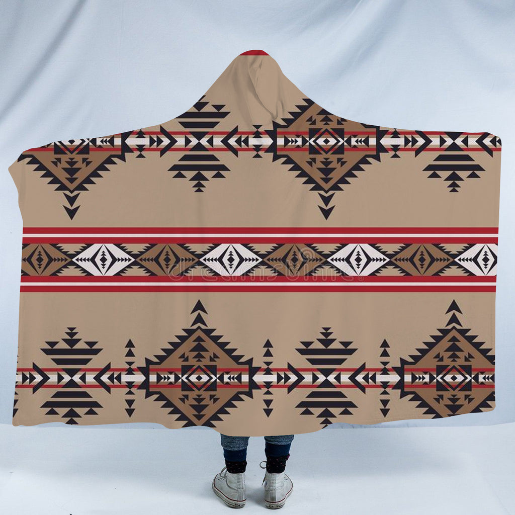 HDB052 Pattern Native American Design Hooded Blanket