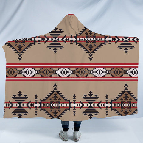HDB052 Pattern Native American Design Hooded Blanket