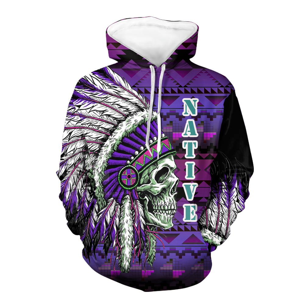 Powwow StoreHD000123 Native American Pride  3D Hoodie