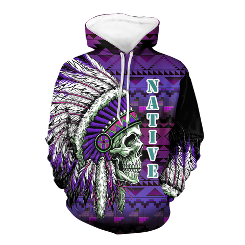 Powwow StoreHD000123 Native American Pride  3D Hoodie