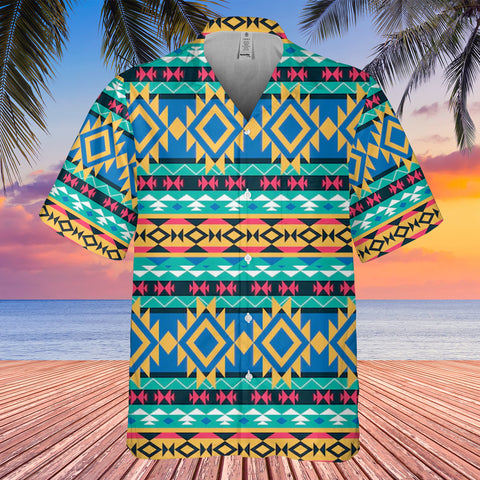 Powwow StoreGBHW00075 Pattern Native Hawaiian Shirt 3D