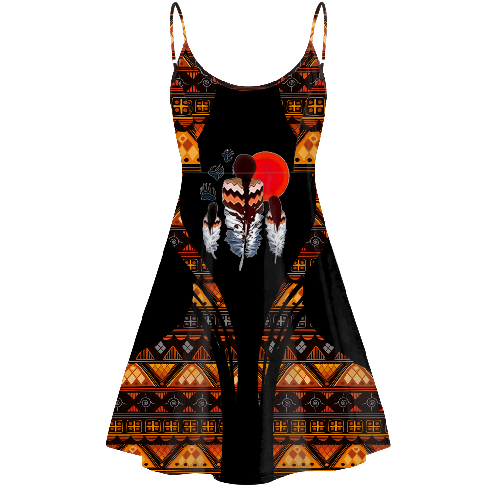 STD0051  Pattern Native American Strings Dress