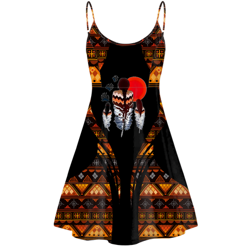 STD0051  Pattern Native American Strings Dress